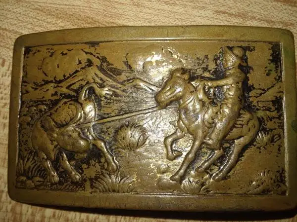 Vintage brass belt bucle