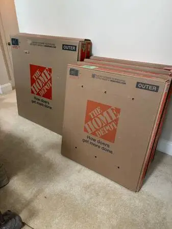 Home Depot TV/Artwork Moving boxes.