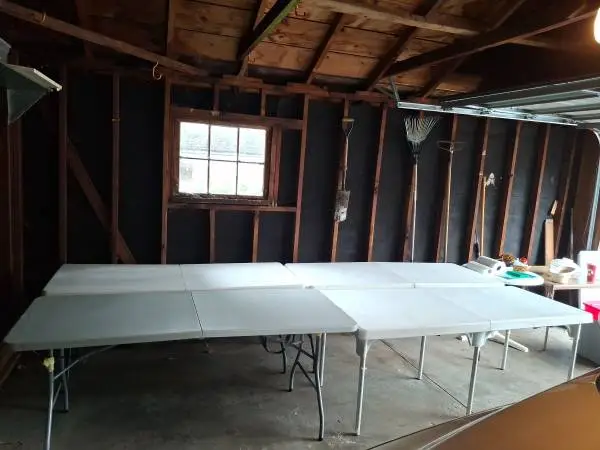 (4) Fold-Up Garage Sale/ Banquet Tables 6 x 30 + (2) Extra Tables