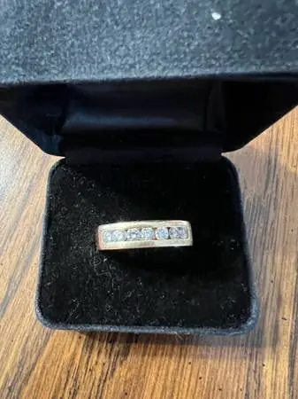 Mens 14ct diamond ring , size 12, .75 cts