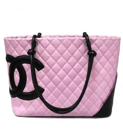Chanel Pink Lambskin Cambon Large Tote Bag