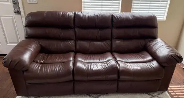 93 Reclining Sofa, Mocha, Very Good Condition!