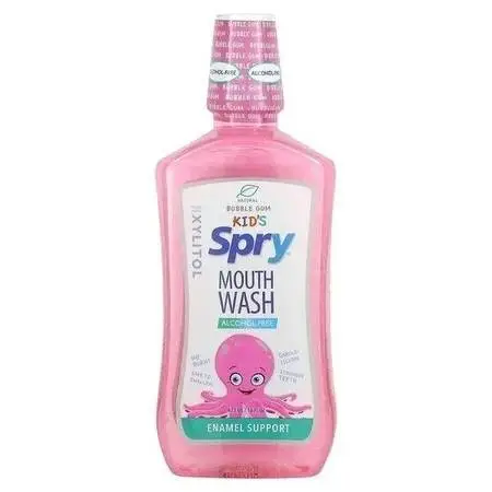 Xlear Kids Spry Mouth Wash, Enamel Support, Alcohol-Free, Bubble Gum!