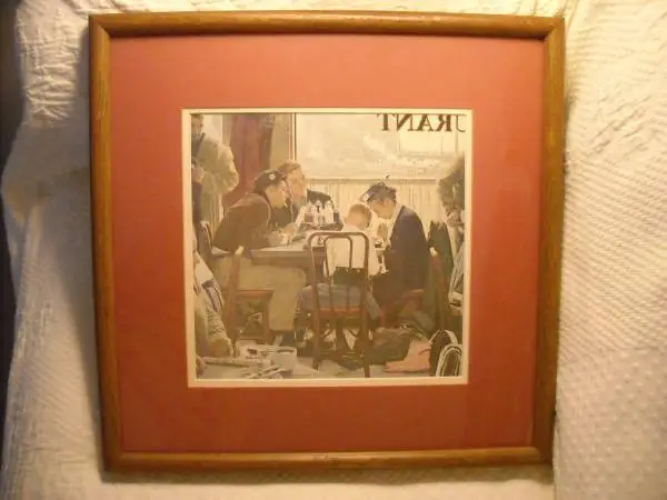 NORMAN ROCKWELL, SAYING GRACE, FRAMED