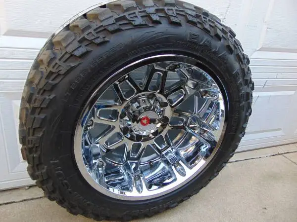 20X12 Chrome Rims & LT 295 55 20 Mickey Thompson MT Tires *8X180*-44MM