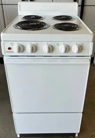 New White Holiday Electric Stove 20 Width
