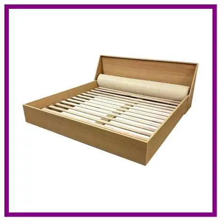 New Eastern King Size Bespoke Verne White Oak Bed Frame