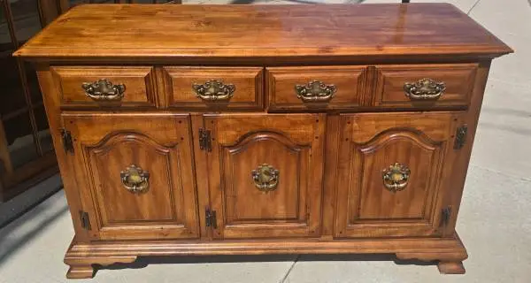 Solid Maple Buffet / Sideboard / Server / TV Stand / China Cabinet
