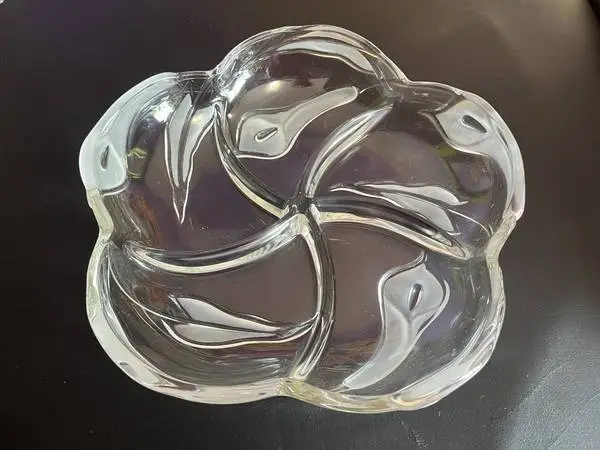 Serving Dishes Frosted Glass : Set x 2