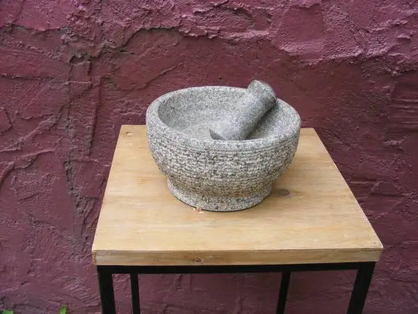 Extra large granite mortar and pestle