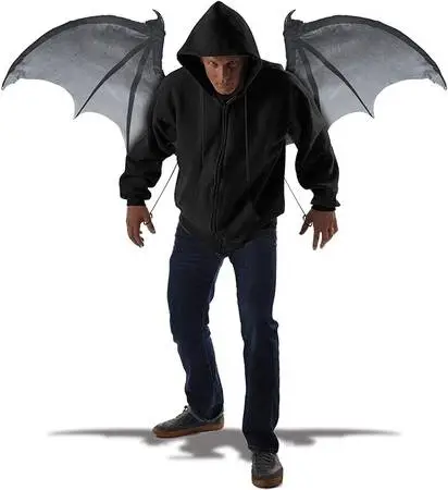 Wings for Adults / Kids, Grey / Black for Halloween Costume (moves)