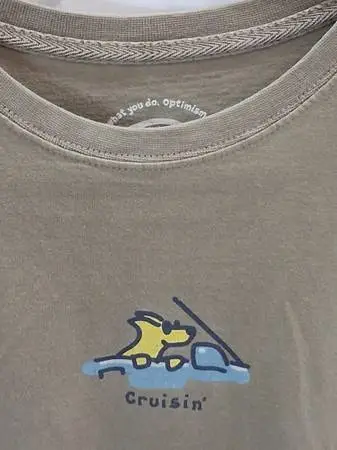 LIFE IS GOOD Womens T-shirt shirt Rocket Dog size small. 100% Cotton