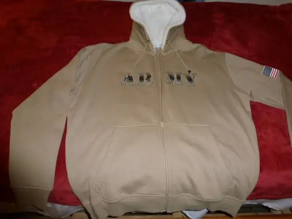 Mens Army tan hoodie