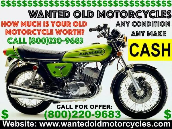 Wanted old Motorcycles ☏ 1(800)220-9683 www.wantedoldmotorcycles.com