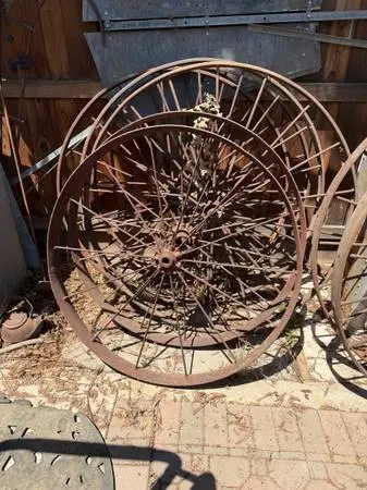 Antique  Metal Spoke Wheels