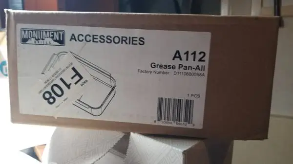 Monument Grills Replacement Grease Pan New in Box