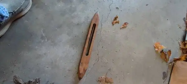 Vintage flying wooden shuttle