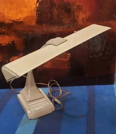 Vintage Industrial Art Deco Fluorescent Table Desk Lamp