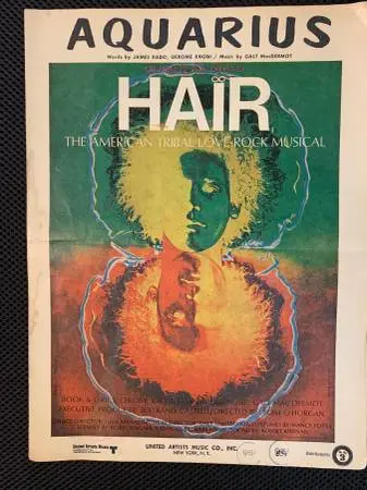 Vintage Sheet Music for Aquarius