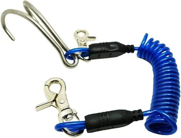 New! Aqua Edge Diving Stainless Steel Reef Double Hook w/ Spiral Coil!