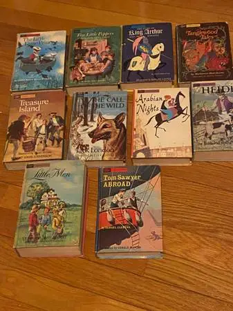 Vintage 1963 Companion Library 2-in-1 Classic Child Hardcover Novels