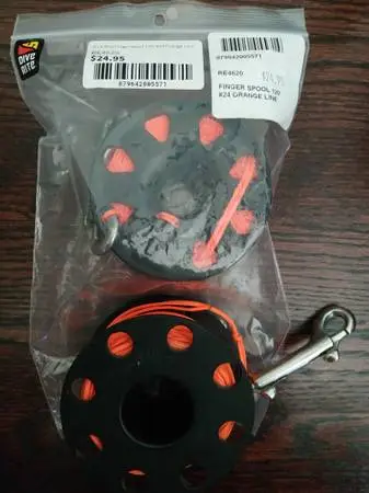 2 Dive Rite! 120-ft Finger Spool RE4620! Bonus 200 ft Dive Rite spool!