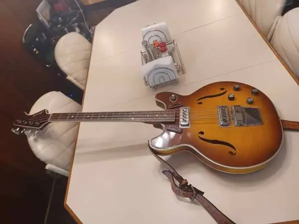 Vintage (very rare) Semi Hollowbody Harmony Electric Bass Guitar