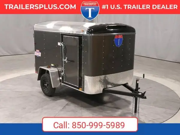 2026 Interstate 5X8 Victory Enclosed Cargo Trailer Silver