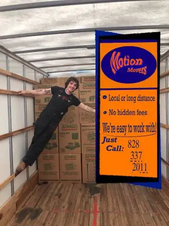 Motion Movers, friendly, insured and professional moving help