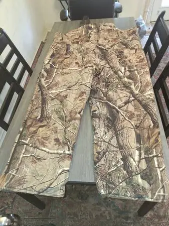 Mens Large Camouflage Overalls Real Tree Color Suspenders Hunting