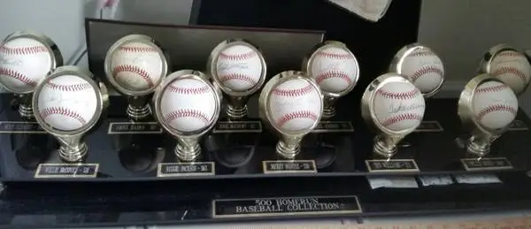 AUTOGRAPHED 500 HOMERUN BASEBALL COLLECTION