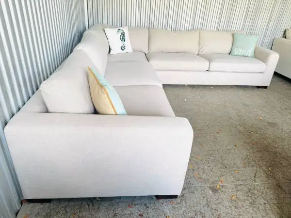Stunning High End Pottery Barn Modern Coastal Sectional Sofa