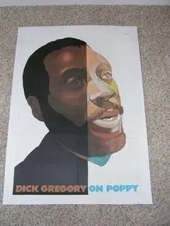 Dick Gregory on Poppy poster by artist Milton Glaser 1969