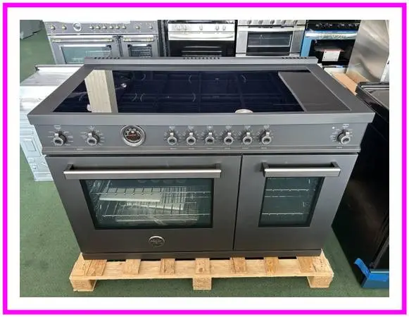 Bertazzoni Professional Series 48 In. Induction Range- Black Carbonio