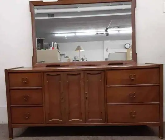 Mid-Century Broyhill Premier Triple Dresser with Mirror