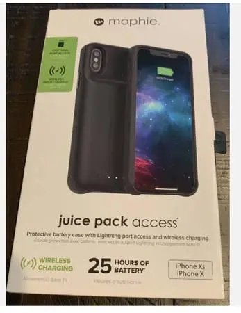 New Mophie Juice Battery/Case for iPhone XS and X 25 Hours of Battery