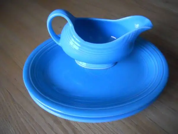 Fiesta Turquoise Oval Platters and Gravy Boat