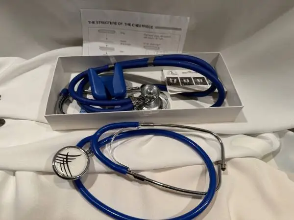 (2) The Allheart Sprague Rappaport Type Stethoscope in Navy Blue