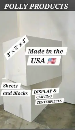 Foam Block 4x3x3 for Art, Sculpture, Crafts Polly Products USA Made
