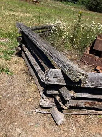 Cedar split rail fence