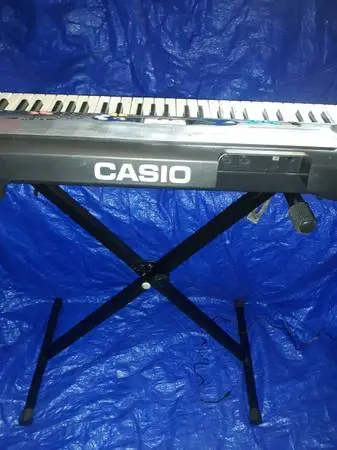 Casio Keyboard With Stand + Power Cord