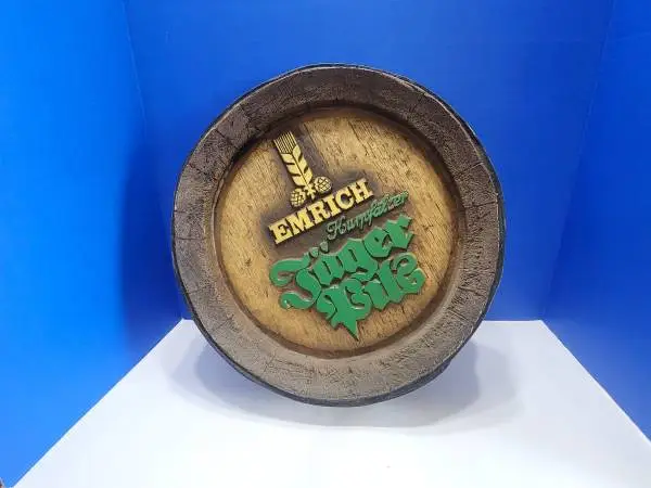 Vintage German Beer Barrel Brewery Advertising Sign