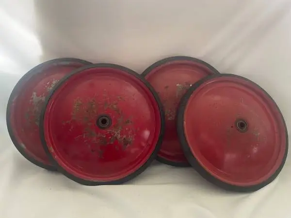 Original Vintage Set Of 4 Official Soap Box Derby Wheels And Tires