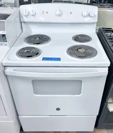 GE 30 Inch JBS160DM3WW White Electric Range Coil Element Burners White