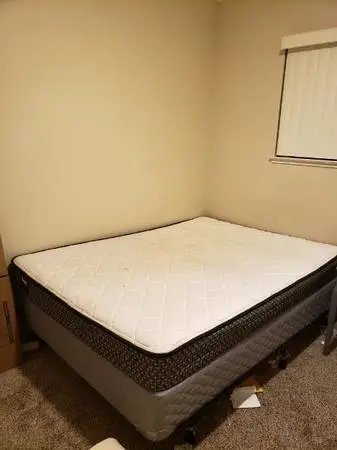 Sealy Full size bed mattress and box frame and mattress topper cushion