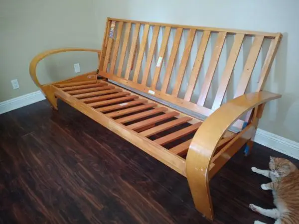 queen-sized solid wood futon frame
