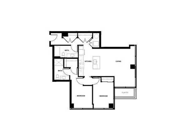 Brand new 2 BR apartment: laundry, gym, community spaces - Tour Now!