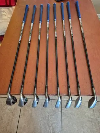 8 GRAPHITE GUNMETAL/CHROME TAYLORMADE REGULAR BURNER 1.0 IRONS 4-9PWSW