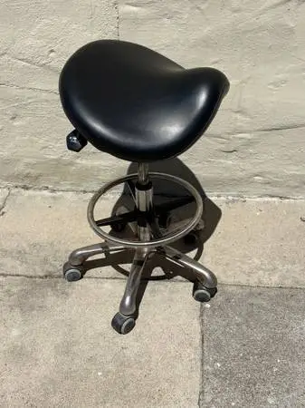 Vintage Highly Adjustable Ergonomic Saddle Stool