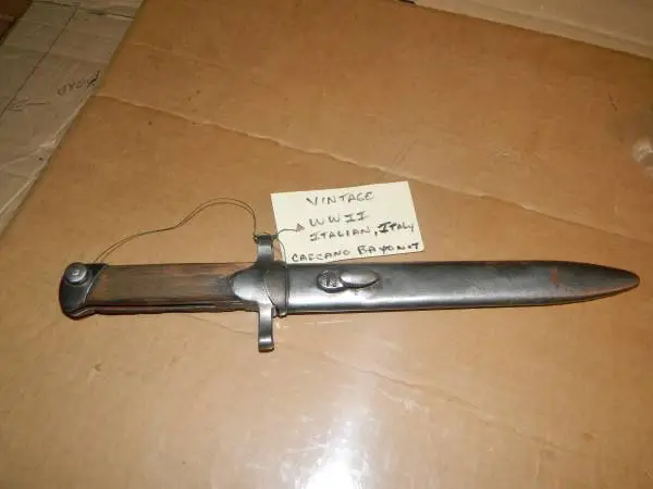 SUPER RARE WWII CARCANO BAYONETE WITH SCABBARD